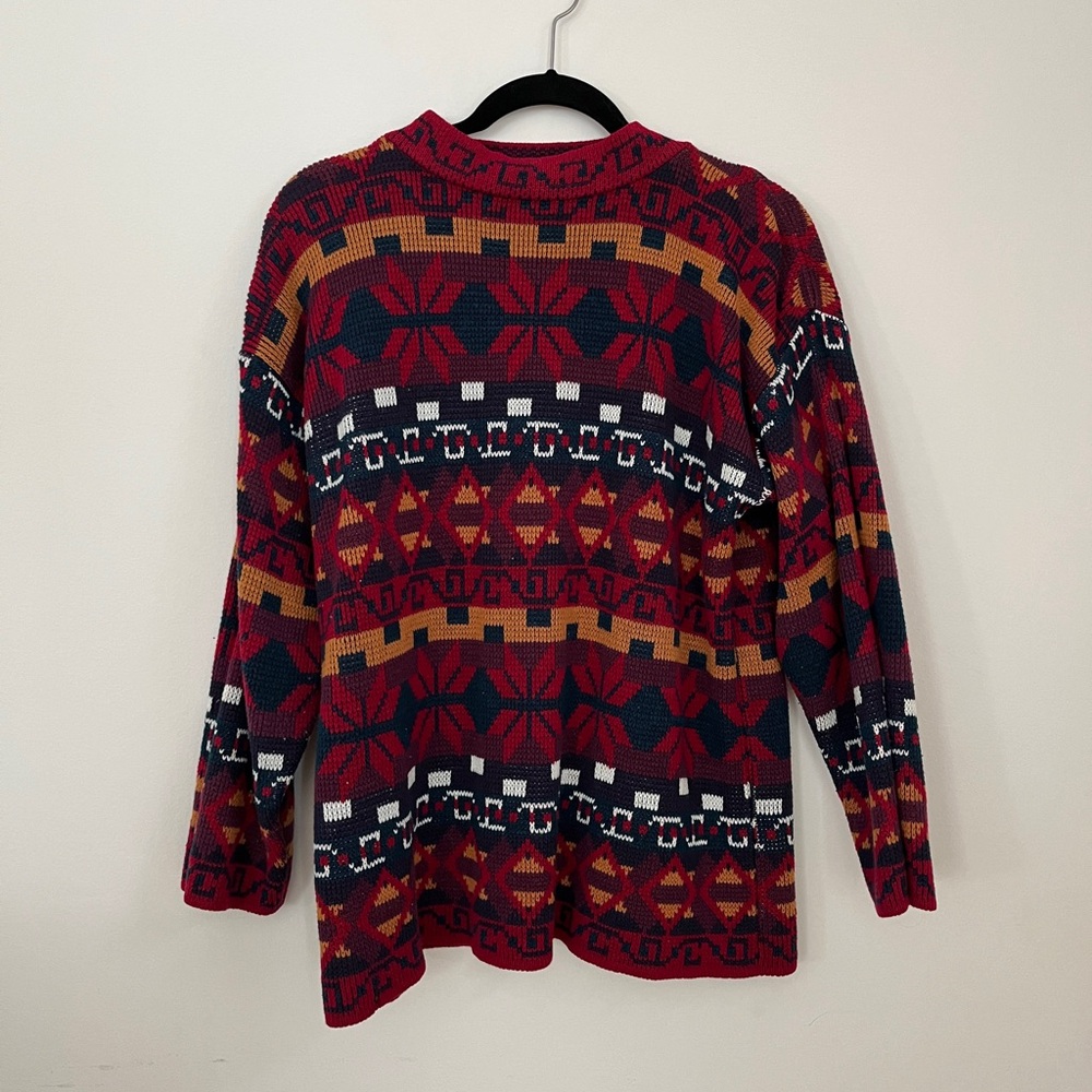 Vintage Nuggets Sweater 80s 90s Fare Isle Retro Geometric Knit